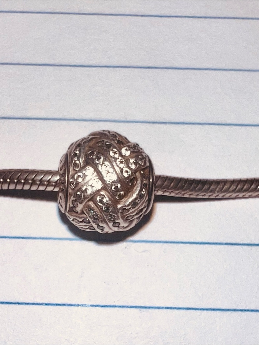 Pandora Silver Filigree Knot Friendship Charm Bead for Essence col. Retired!